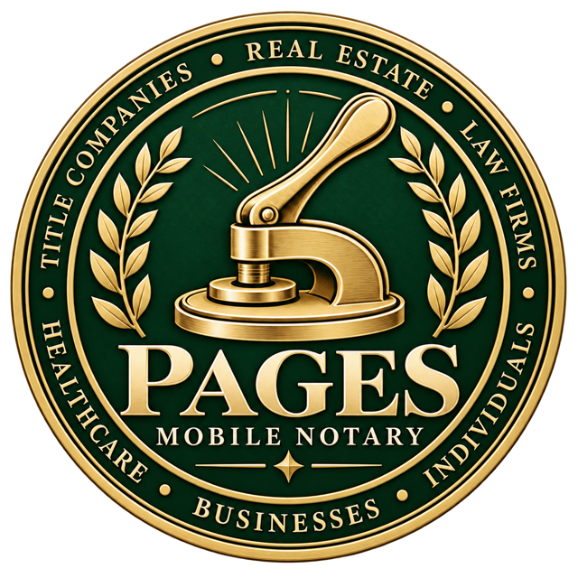 Pages Mobile Notary logo